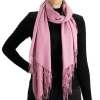 Cachecol Echarpe Pashmina Xale Lenço Longo Leve Rosa