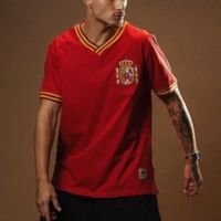Camisa Espanha Retrô nº 10 Masculina - Vermelho