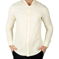 Camisa Linho VersatiOld Gola Padre Amarela
