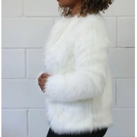 Casaco Pelo Ecológico Pelo Longo Feminino Pelo Alto