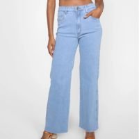 Calça Jeans Lança Perfume Wide Leg Super High Feminina - Azul