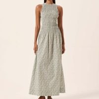 Vestido Gola Lastex Liberty Ostra