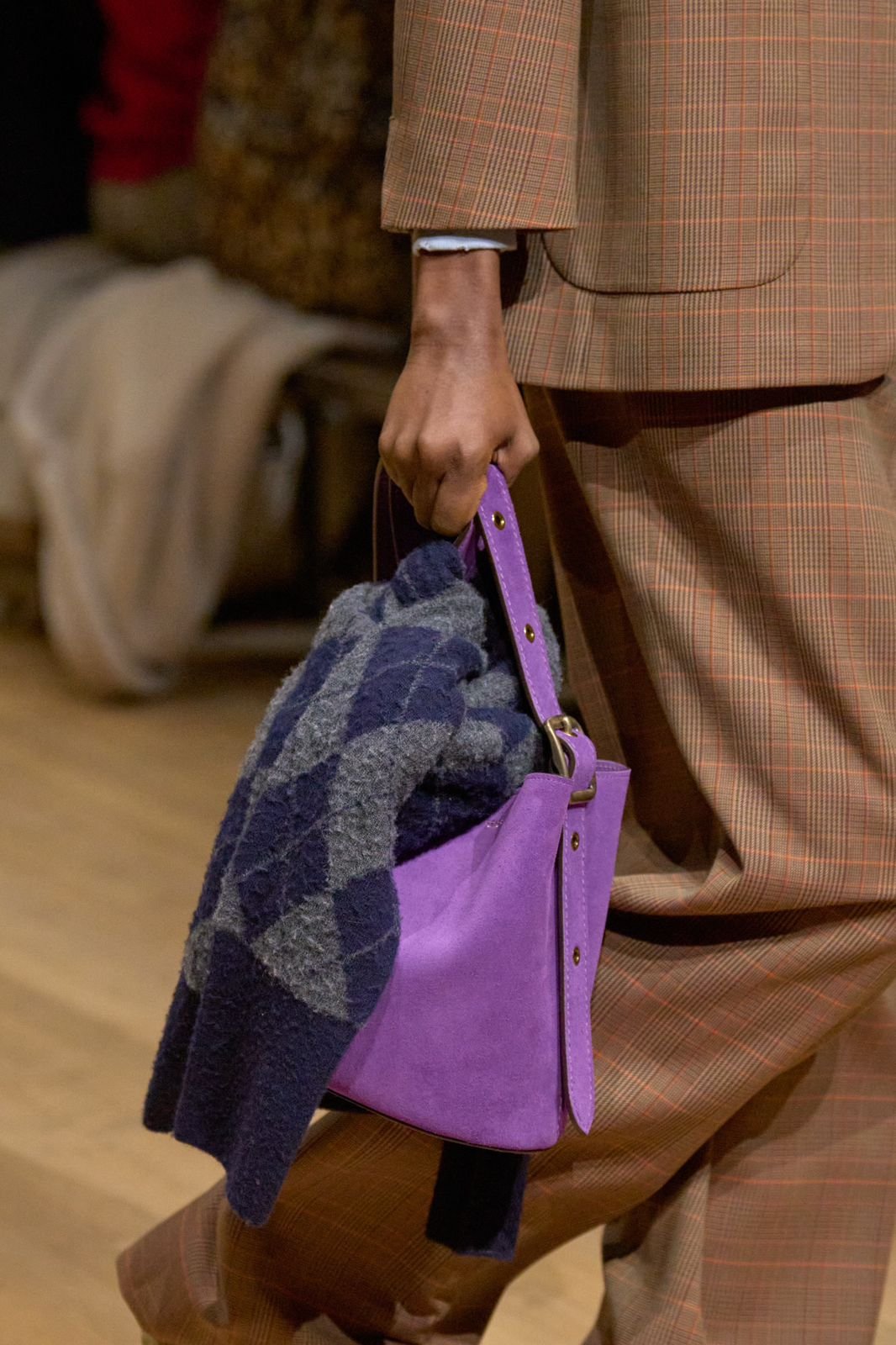 Bleecker Bucket Bag roxo, uma das bolsas bolsas tendência no inverno