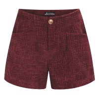 Shorts Solto Alfaiataria Flor de Lis Vermelho Nai