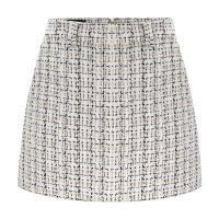 Saia Curta Flor de Lis Off/preto