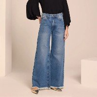 Calça Le Lis Madalena Pantalona Jeans Feminina