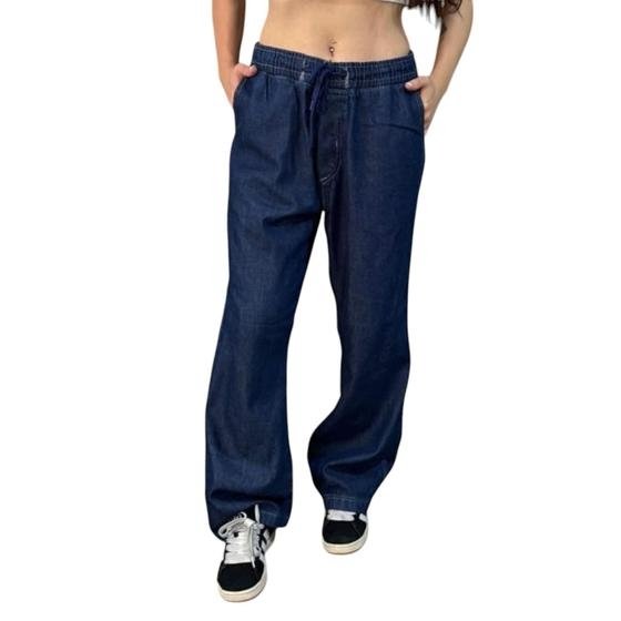 Calça Jeans Wide Leg Feminina Balão Baggy Perna Larga - Mitchelgutto