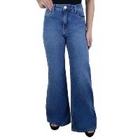 Calça Feminina Hering Jeans Pantalona Azul - 1BSN - Azul