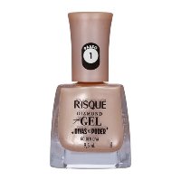 Esmalte Dourado Risqué Diamond Gel Divas No Poder Golden Diva Metálico 9,5m