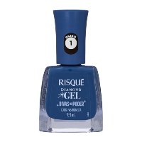 Esmalte Azul Risqué Diamond Gel Divas No Poder Look Fashionista Cremoso 9,5