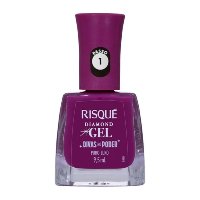 Esmalte Roxo Risqué Diamond Gel Divas No Poder Puro Luxo Cremoso 9,5ml