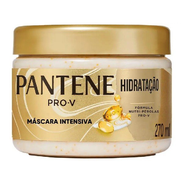 Máscara intensiva Pantene Pro-V de 270 ml, indicada para hidratações para cabelo cacheado