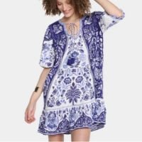 Vestido Curto Farm Heloisa Feminino - Off White