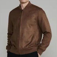 Jaqueta Bomber Suede - Marrom Avermelhado - HIGHSTIL