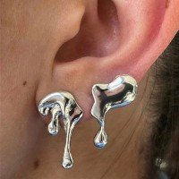 Brincos De Moda Fita Cor De Água Gotas Para Mulheres Personalidade Irregula