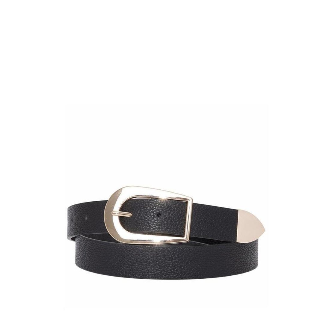 Cinto Feminino Luz Camila com Fivela Oval e Ponteira Preto - Preto
