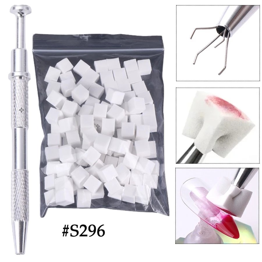 100pcs Esponjas De Arte De Unhas Suaves Gradientes Ferramentas De Estampari