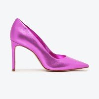 Sapato Scarpin Metalizado Rosa