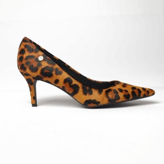 Scarpin Giulia Domna Salto Médio Animal Print