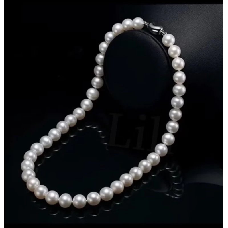 Gargantilha colar pérolas feminino menina glamour fecho aço