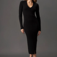 Vestido Feminino Midi Merino Calvin Klein Preto