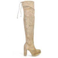 Bota Over The Knee Salto Alto Bloco Tratorada Plataforma - So Pretty Shoes