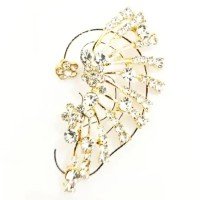Ear Cuff Dourado e Pedras 6cm - Comprar e Usar