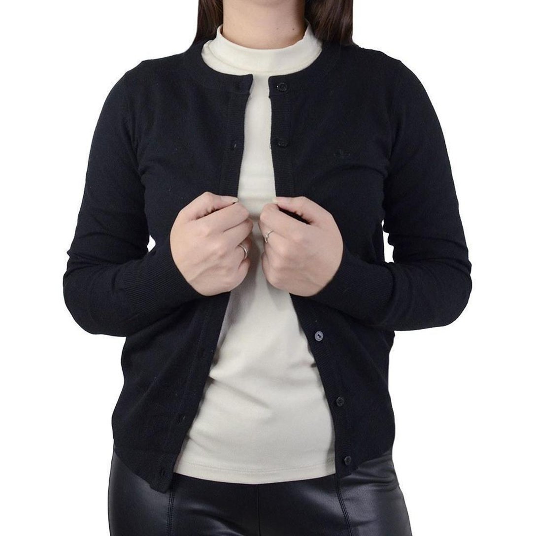 Blusa Dudalina Tricot Cardigan Feminina - Preto