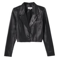 Blazer couro curto