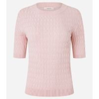 Blusa em Tricô Leve com Texturas Rosa