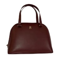 Bolsa Transversal Vinho com TH Logo Dourado