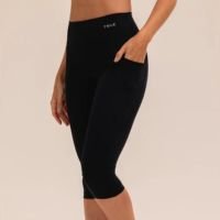 Corsário Fitness Legging Curta Capri com Bolsos True Antiodores Emana - Pre