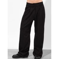 Calça Alfaiataria com Linho Risca Giz