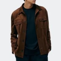 Jaqueta Hering Em Suede Leve Masculina - Marrom
