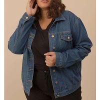 Bold - Jaqueta Jeans Plus Size Azul