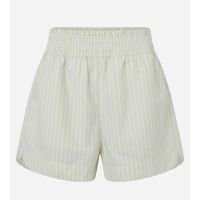 Short Runner em Sarja com Listra e Cós Elástico Amarelo