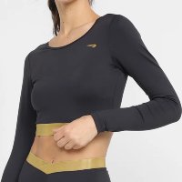 Top Rainha Elastic Manga Longa Média Sustentação Feminino