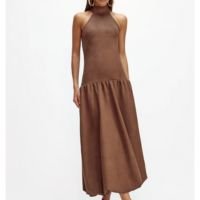 vestido midi marrom agnes 0692 oásis resortwear