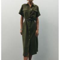 VESTIDO MIDI COM CINTO