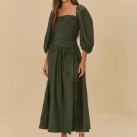 Vestido Mangas Franzido