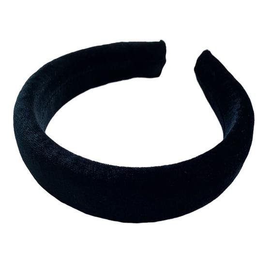 Tiara Lisa Veludo Preto Luxo Adulto Infantil - mlw