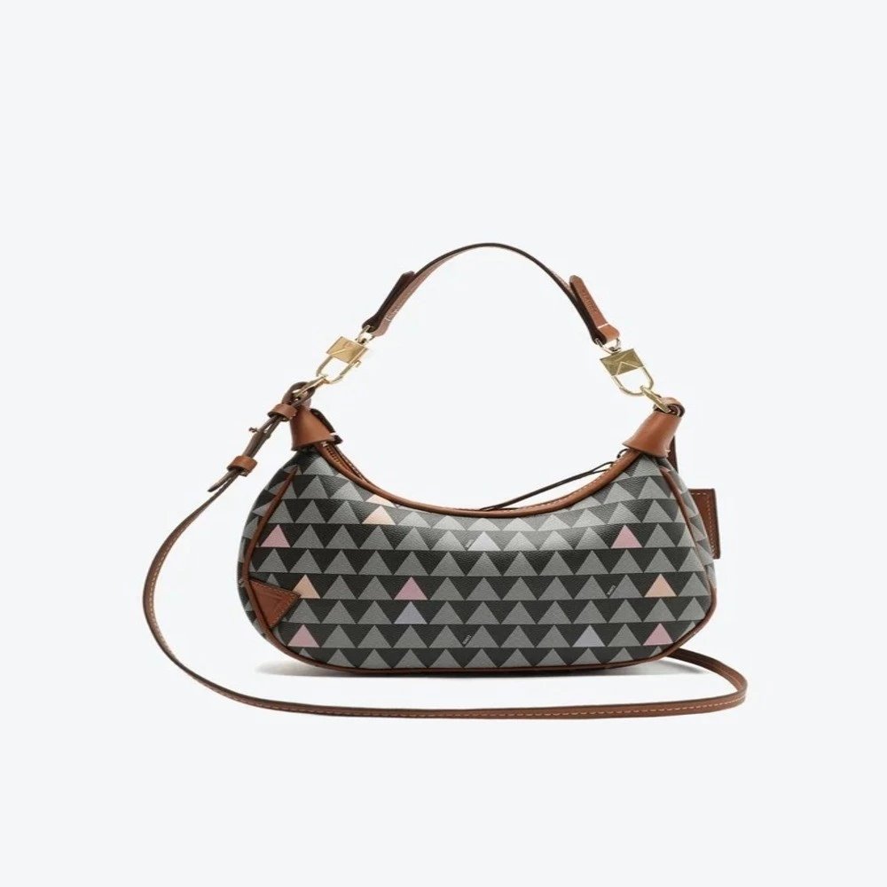 Bolsa Schutz Tiracolo Média Triangle Preta