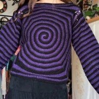 Spiral crochê crochet cardigan vintage altcore sweater casaco alternativo e