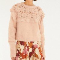 Pull Tricot Artesanal Pala Crochê