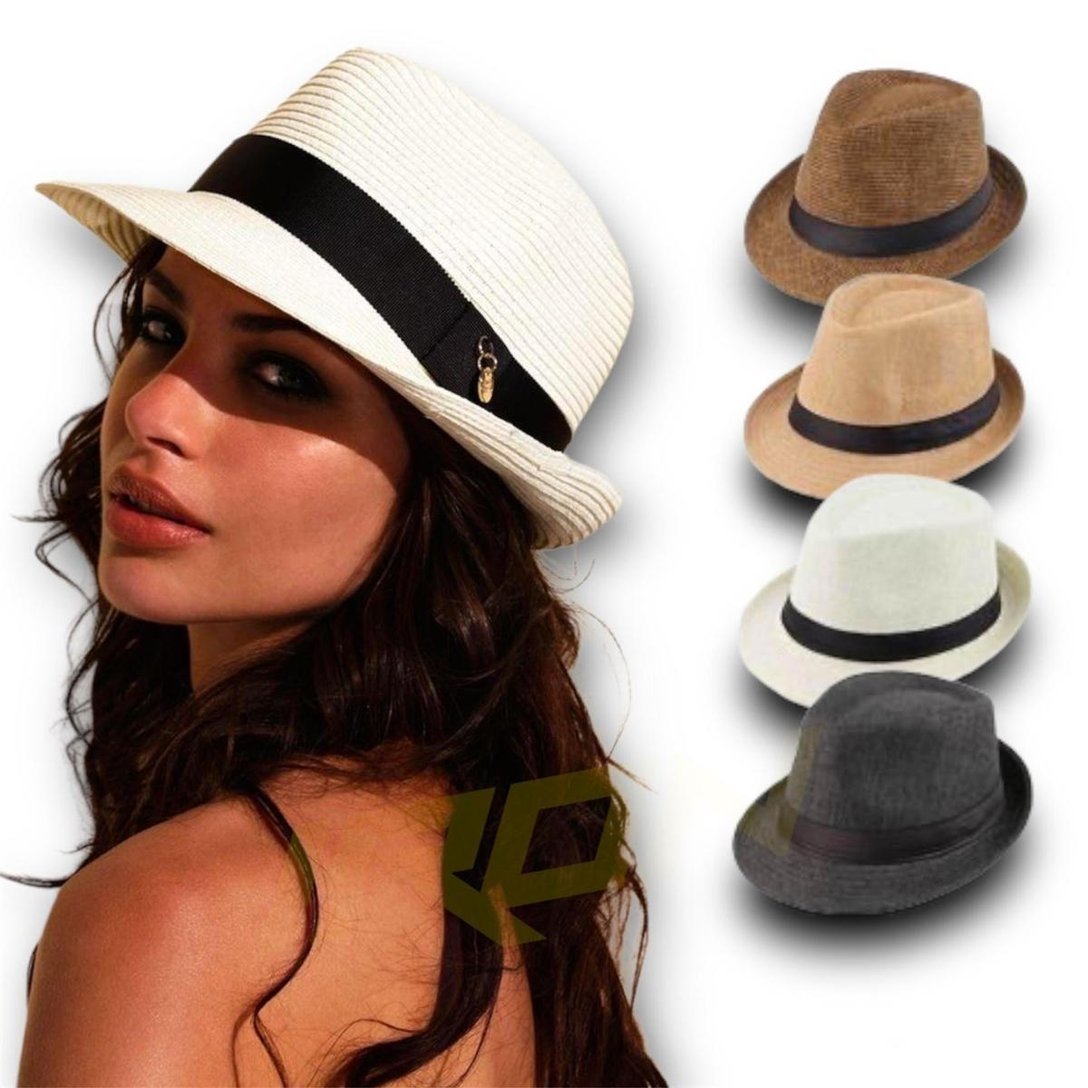 Chapéu Casual Praia Palha Masculino Feminino ABA CURTA PANAMÁ 334 - Bege
