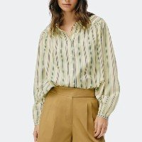 Camisa Hering Manga Longa Fio Tinto Feminina - Creme