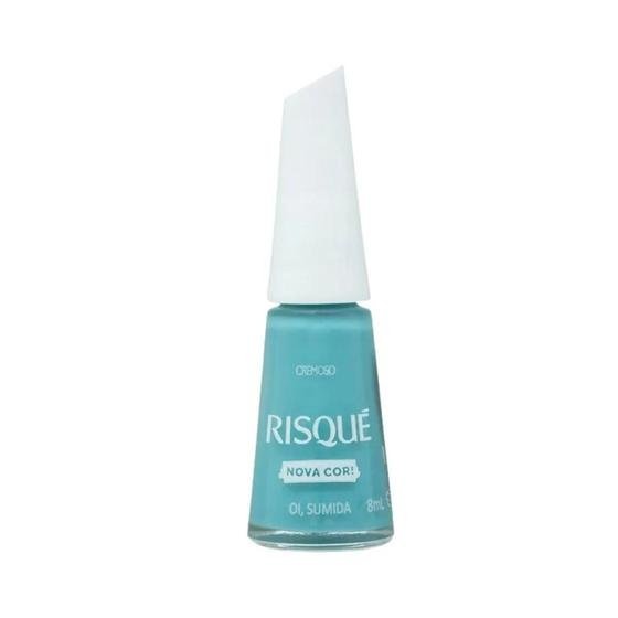 Esmalte Cremoso Oi Sumida Azul Claro Manicure Risque 8Ml - Risqué