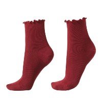 Meia Curta Com Acabamento Soft - Vermelho
