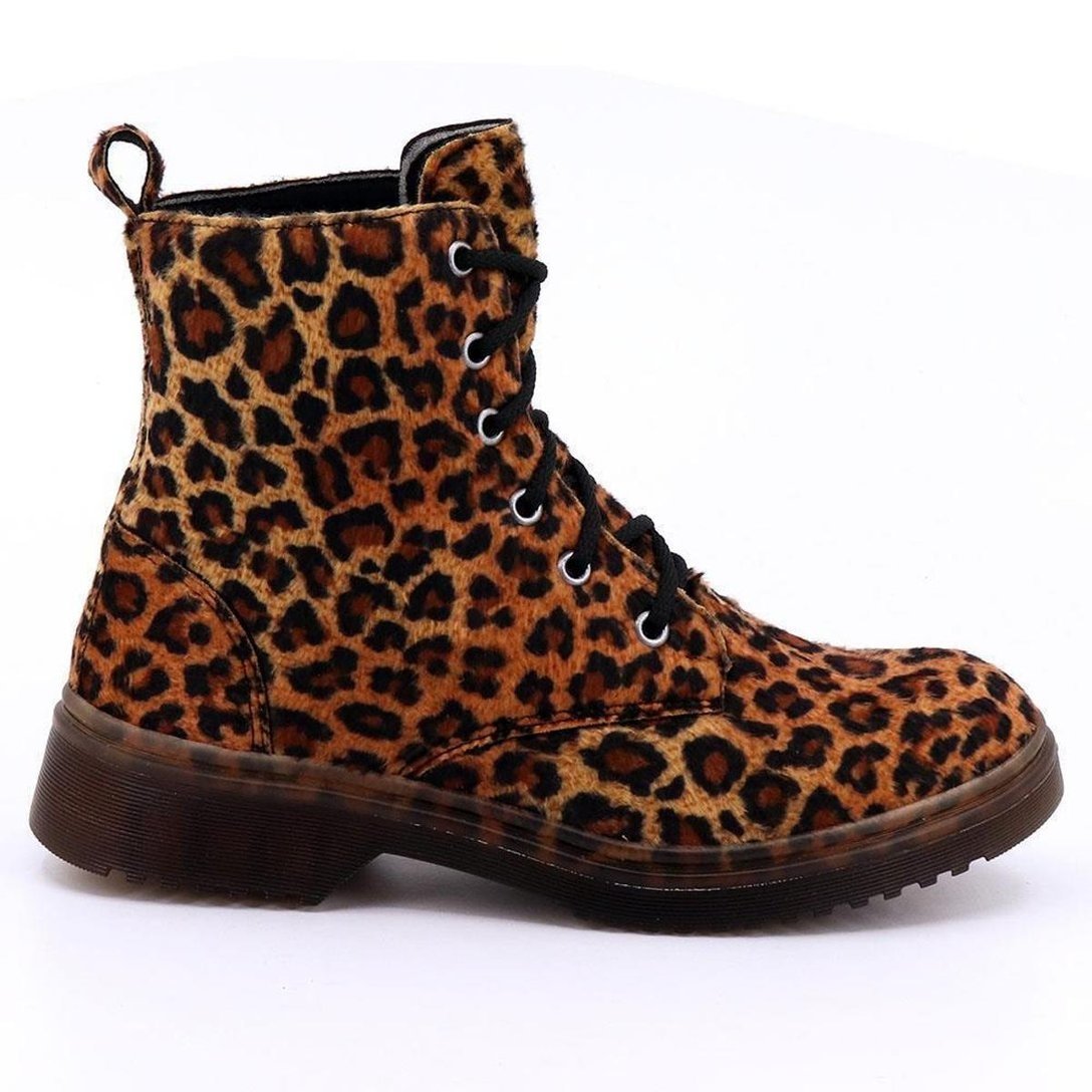 Coturno Feminino Animal Print Estilo Antiderrapante Conforto - Laranja