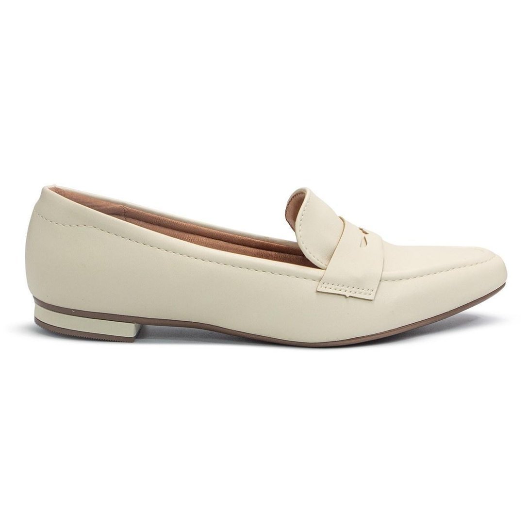 Mocassim Vizzano Feminino Pelica 1351.105 - Off White